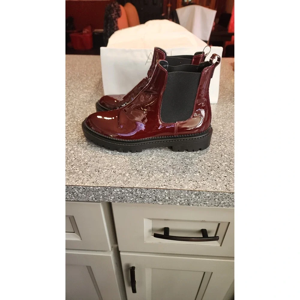 AGL Chelsea Boots Women 39.5 Burgundy excellent